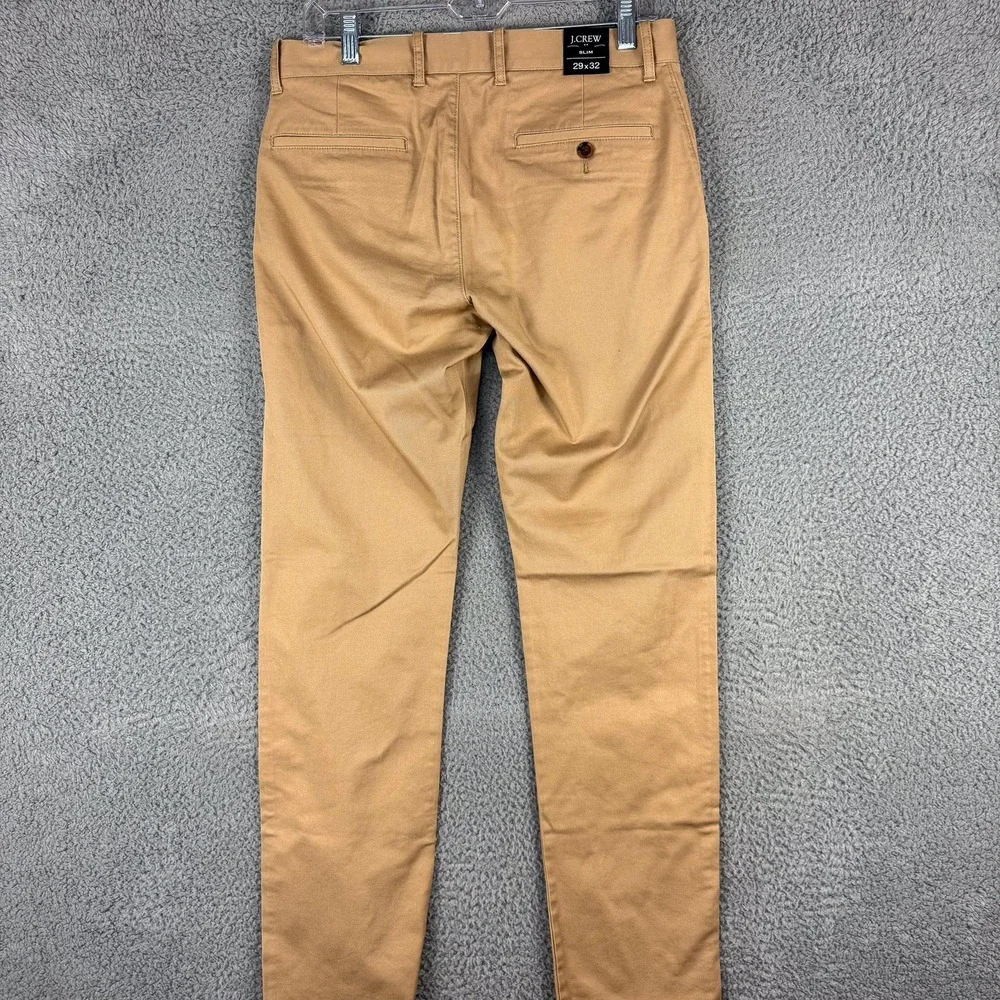 J Crew Pants Mens‎ 29 Khaki Flex Slim Chino Casual Flat Front Dress Cotton 31x32